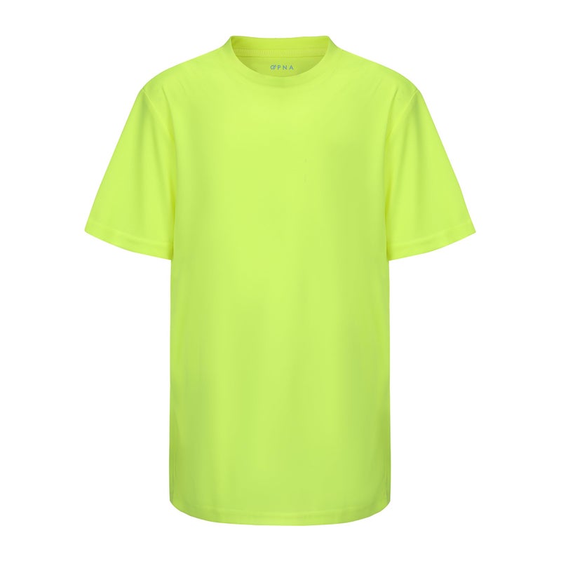 Opna Youth Boys Dri Fit Athletic T Shirts for Boys & Girls Sports Undershirt â€“ Youth & Teen Sizes NEONYEL-M Bright Yellow - Image 3